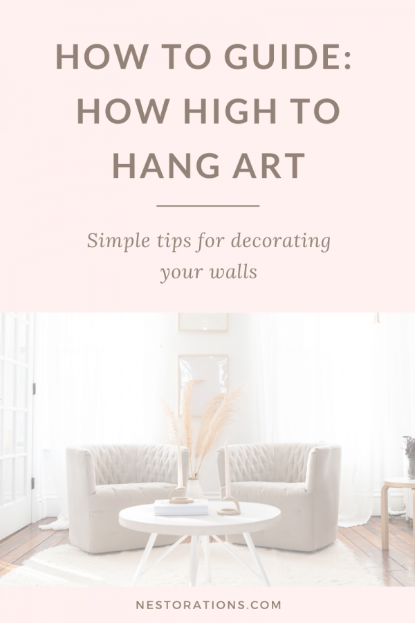 Not sure how high to hang art? Read on to see how high or low you should go to make the art on your walls look it's best.