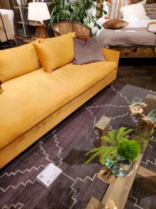 Mustard sofa from Las Vegas Market