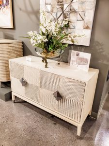 This Yosemite Home textured cabinet would make a great addition to any modern home.