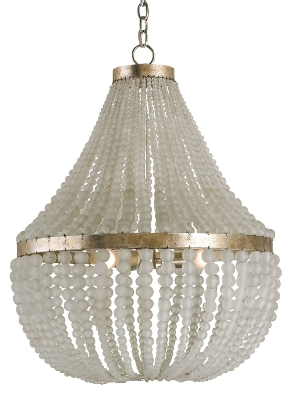 Currey and Company Chanteuse dining room chandelier is perfect for elegant coastal design.