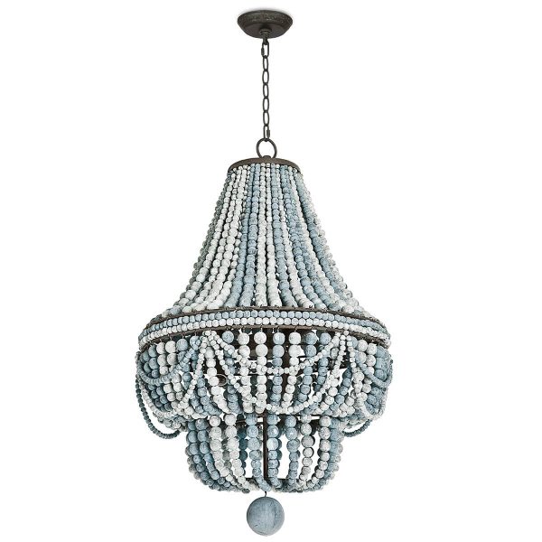 With the name Malibu, how could this chandelier be anything but coastal?  The Malibu chandelier by Regina Andrews.