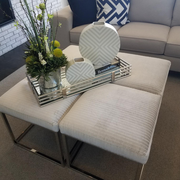 Use four cubes to create a large coffee table