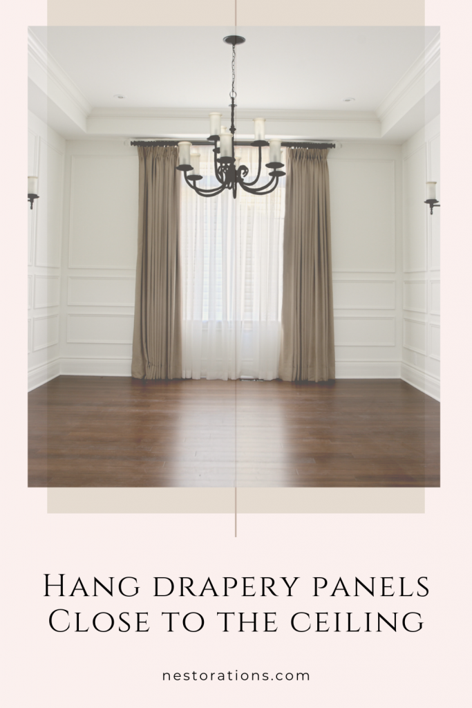 How high to hang drapery panels