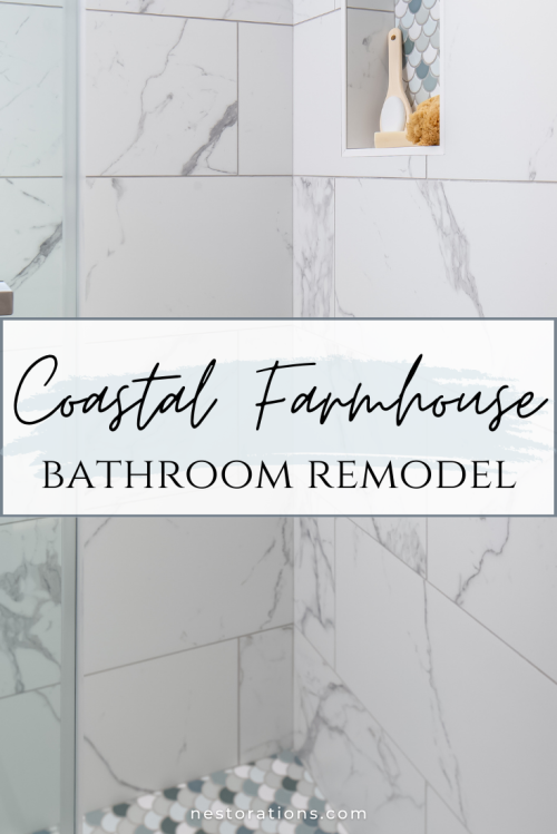 Before and After: Coastal Farmhouse Bathroom Remodel