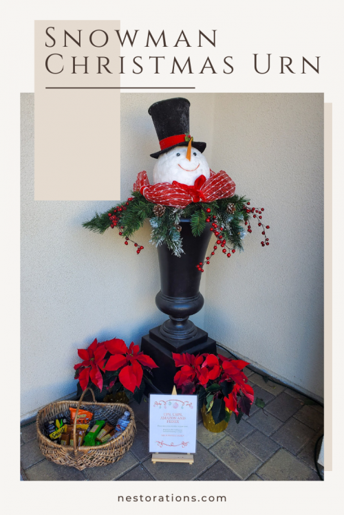 Winter Urn Display for Christmas