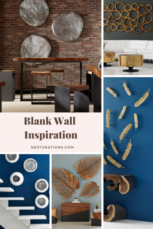 Add decorative objects to your blank wall