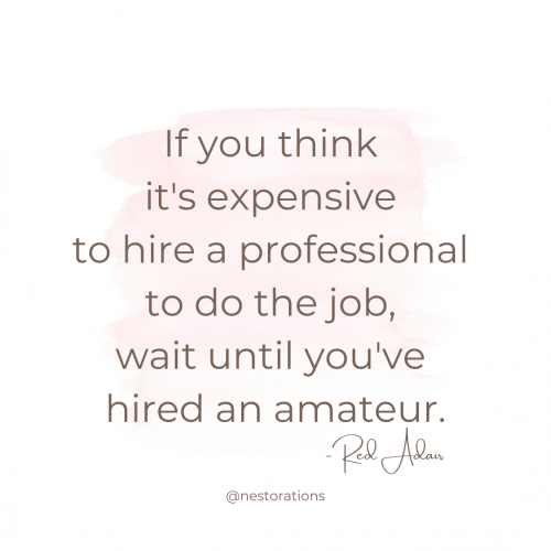 Quote about hiring a professional