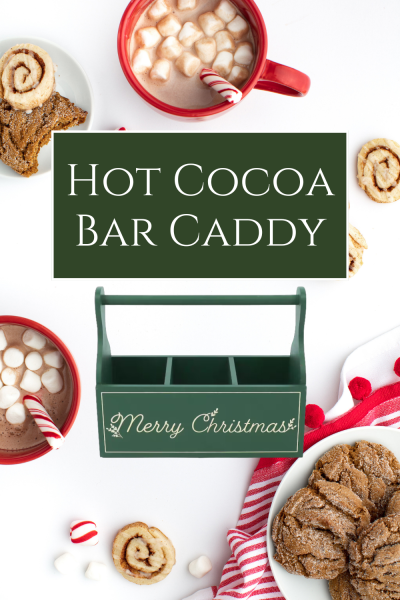 Make your own hot cocoa bar with this adorable Christmas caddy from Michaels