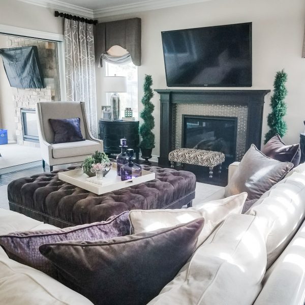 Elegant, custom family room-Design by Sally Soricelli, Nestorations